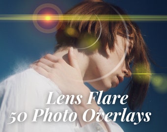 Lens Flare Overlays, Lens Flare Digital Image, Lens Flare Digital Paper,  Lens Flare Background, Rainbow Light Leaks