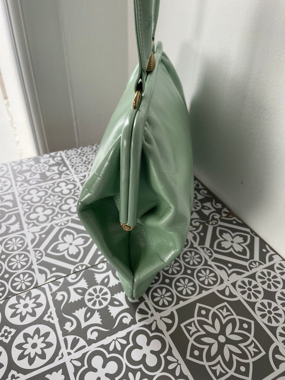 1950s/1960s Mint Green Classic Handbag - image 7