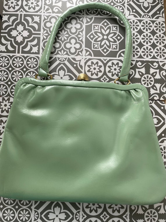 1950s/1960s Mint Green Classic Handbag - image 10