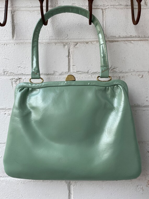 1950s/1960s Mint Green Classic Handbag - image 2