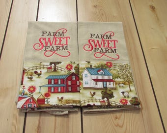 Handmade Farmhouse Kitchen Tea Towel: