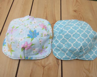 Handmade BLUE Bowl Cozy, Reversible Microwave cozies,soup bowl hot pads,handmade coasters