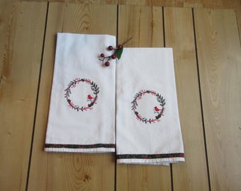 Handmade Cardinal tea towels: Handmade Cotton Towel