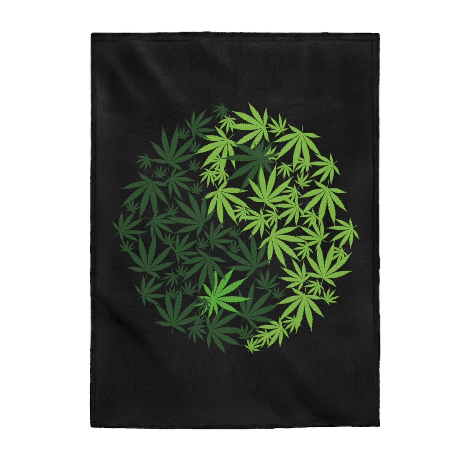 Cannabis blanket Marijuana Throw Weed blanket Yin Yang weed Etsy