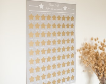 Baby To Do List Scratch Off Poster: Pregnancy Gift (A2)