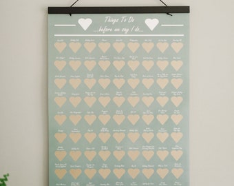 Wedding Planning Scratch Off Poster (A2) - Wedding Planner -Engagement Gift -Wedding To Do - Sage Green