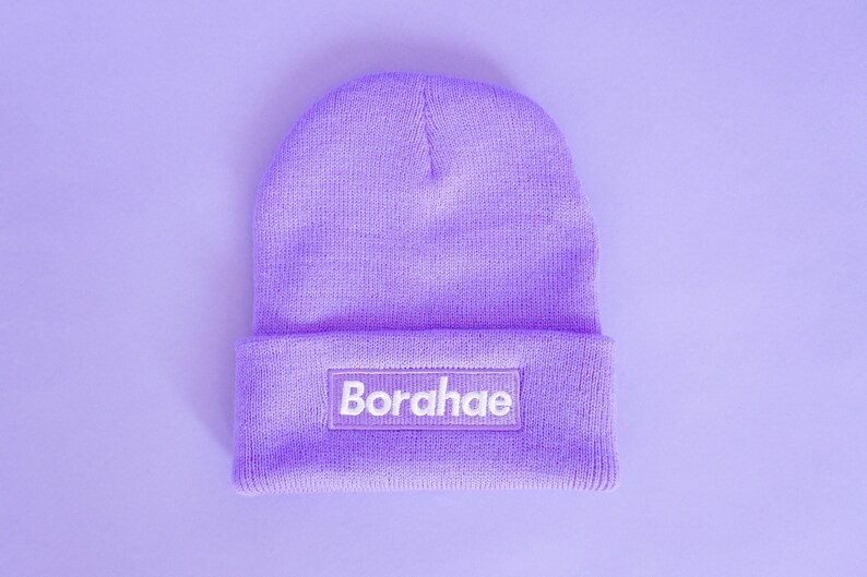 Inspired by BTS V Kim Taehyung BTS X ARMY Borahae I Purple You Winter Beanie