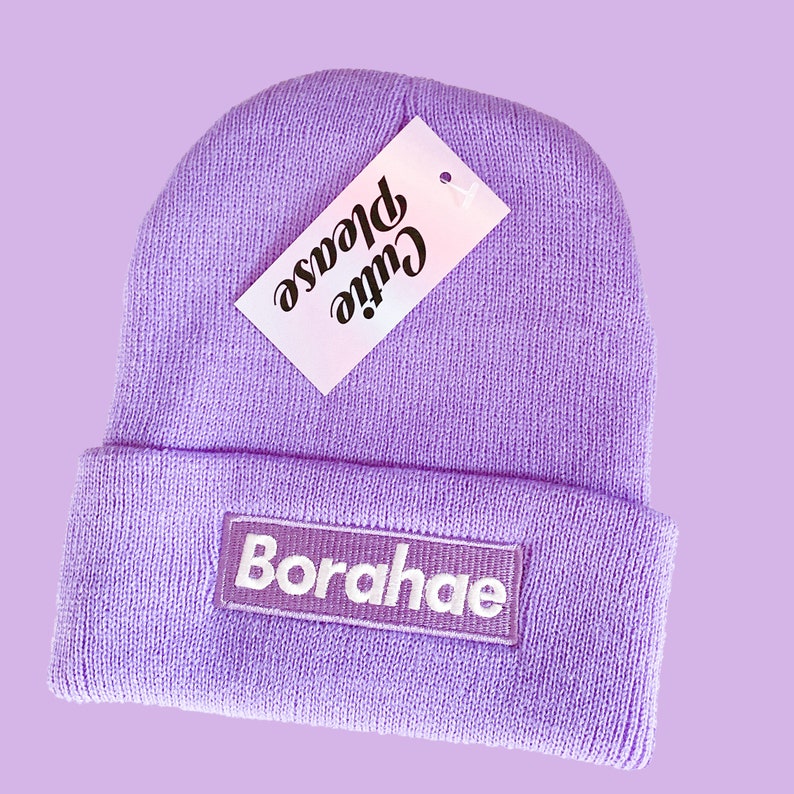 Inspired by BTS V Kim Taehyung BTS X ARMY Borahae I Purple You Winter Beanie