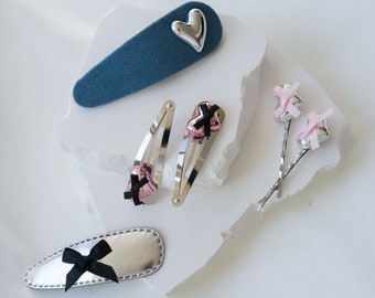 Korean Hair Clips & Bobby Pins – Coquette Bow Accessories