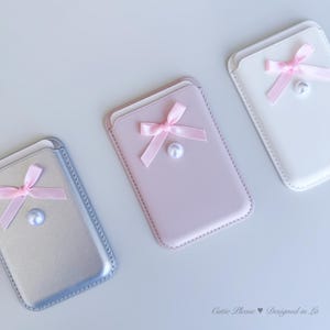 Monedero Magsafe de estilo coreano, tarjetero para iPhone, regalos de Coquette