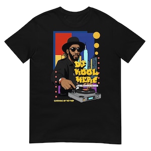 DJ Kool Herc hiphop uniseks grafisch T-shirt – Legendarisch T-shirt hiphopmuziek, retro streetwear-kleding