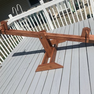 Full Size Seesaw, Swing, Natural Wood, Teeter tooter, Swing board Digital Building Plans (template)