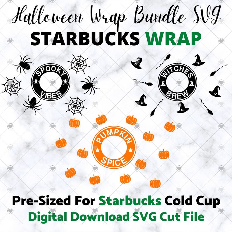 Download Halloween Starbucks Wrap SVG Starbucks SVG Witches | Etsy