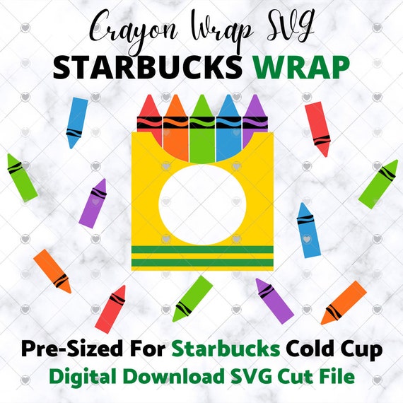 Download Starbucks Crayon Pre Sized Venti Cold Cup Wrap Starbucks Etsy