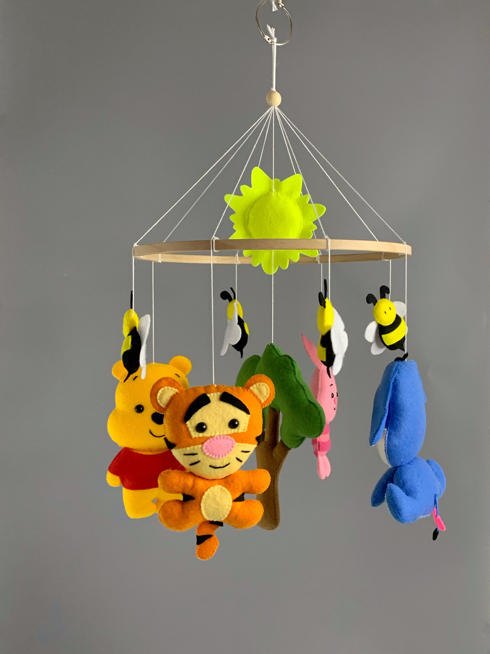 Crib mobile Winnie the Pooh Baby Mobile Felt Mobile Cot Etsy