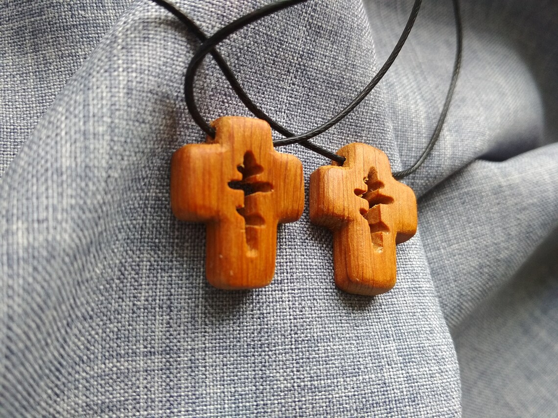 Pendant Cross. Wooden Cross. Orthodox Cross. Set of 2 Pieces. Etsy
