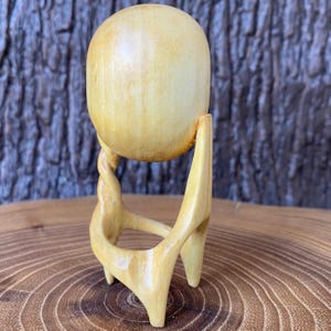 Hand carved abstract woman Figurine Wooden minimalist sculpture Unique gift for her Mom gift Artist  Spiritual Friend gift