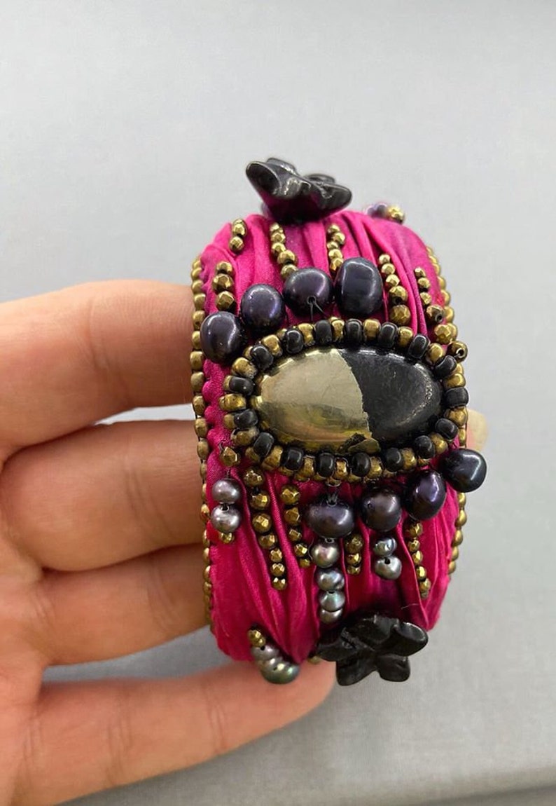 Hand Embroidered Beadwork Bangle (Set of 2) main image 1