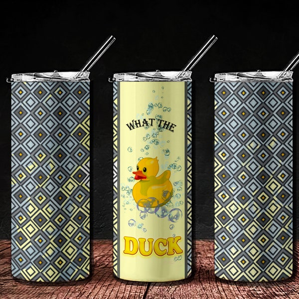 Best Auto Correct It's Never Duck JPG 20oz Tumbler Wrap Design for Sublimation, Funny Swear Play On the word Fuck, Bath Duckie Ducky Funny
