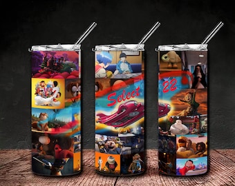 Antiguo -Mejor diseño de vaso "recto" delgado de 20 oz - Regreso a la edición de dibujos animados de los años 80 Descarga digital PNG