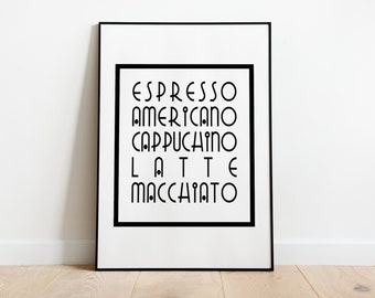 Espresso Poster Etsy