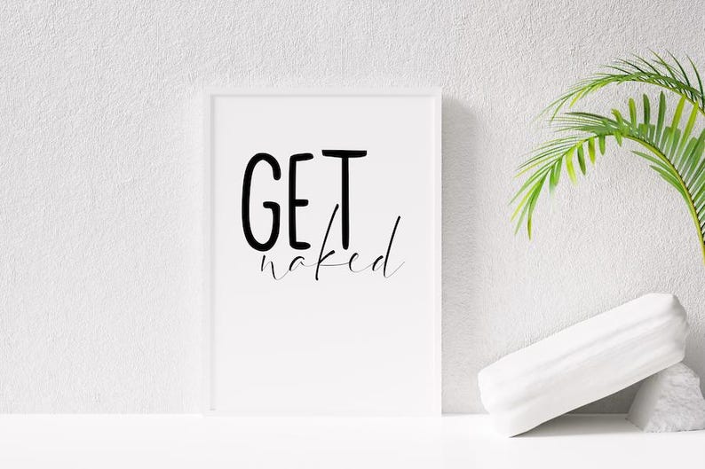 Póster "Desnúdate" – diseño de póster minimalista y humorístico, decoración de pared moderna y personalizada para el hogar, idea de regalo A5 A4 A3 imagen 4