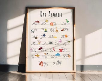 Poster "The Alphabet" Children's Room Learning Poster | A5 A4 A3 | Gift Idea for School Enrollment, Daycare, Baby Decoration | High-Quality Art Print