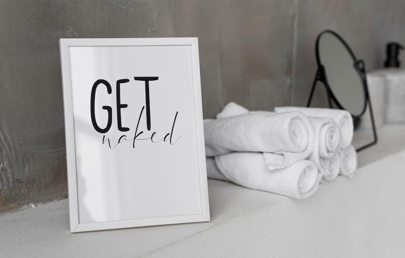 Póster "Desnúdate" – diseño de póster minimalista y humorístico, decoración de pared moderna y personalizada para el hogar, idea de regalo A5 A4 A3 imagen 5
