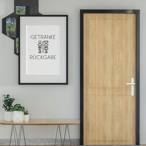 Funny poster "Drink Return" – minimalist design, high-quality art print on paper, gift idea for bathroom & guest toilet image 4