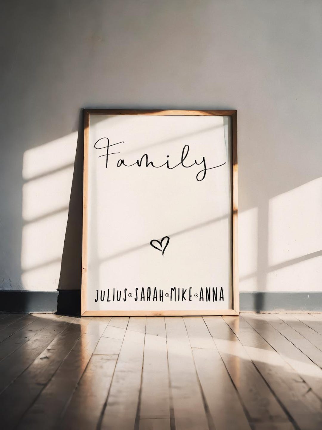 Personalized Family Poster – High-quality Modern Art Print | Gift Idea ...
