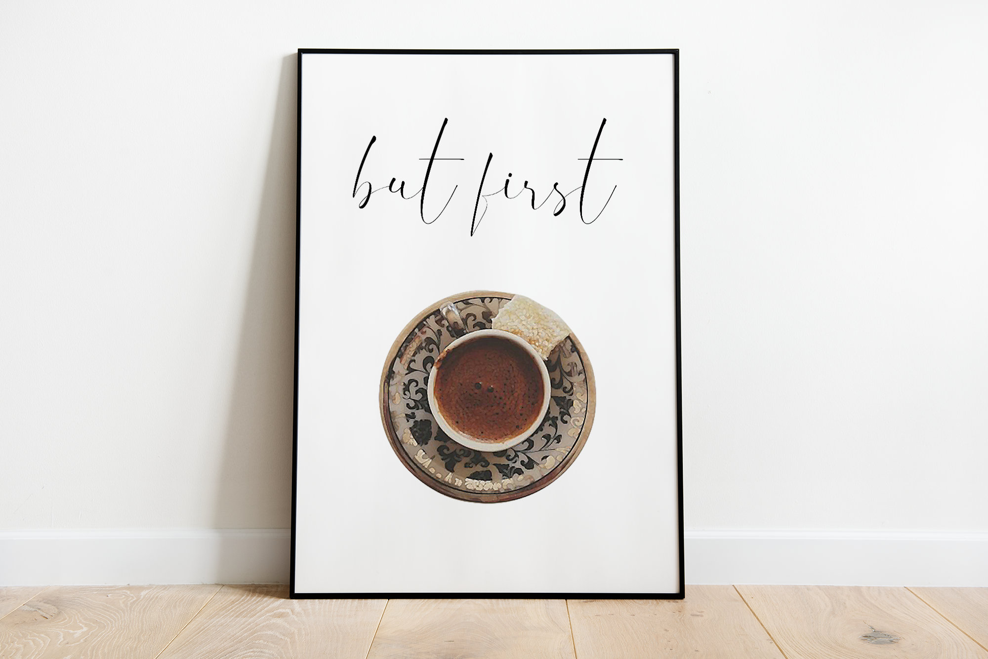 Mais d'abord Kahve - L'affiche de Cuisine Cool Pour Tous Les Fans Café Dans Tailles A5 à A3