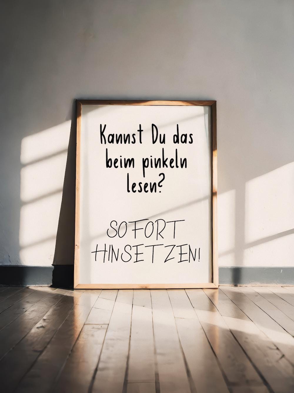 MoonWorks® Poster 'Bitte Im Sitzen Pinkeln' - Lustige Badezimmer Deko In A5, A4, A3