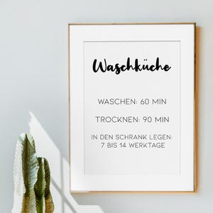 "Laundry Room" Poster – minimalist modern poster design, high-quality art print on paper, personalized gift idea image 5