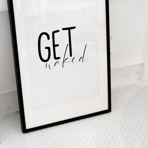 Póster "Desnúdate" – diseño de póster minimalista y humorístico, decoración de pared moderna y personalizada para el hogar, idea de regalo A5 A4 A3 imagen 3