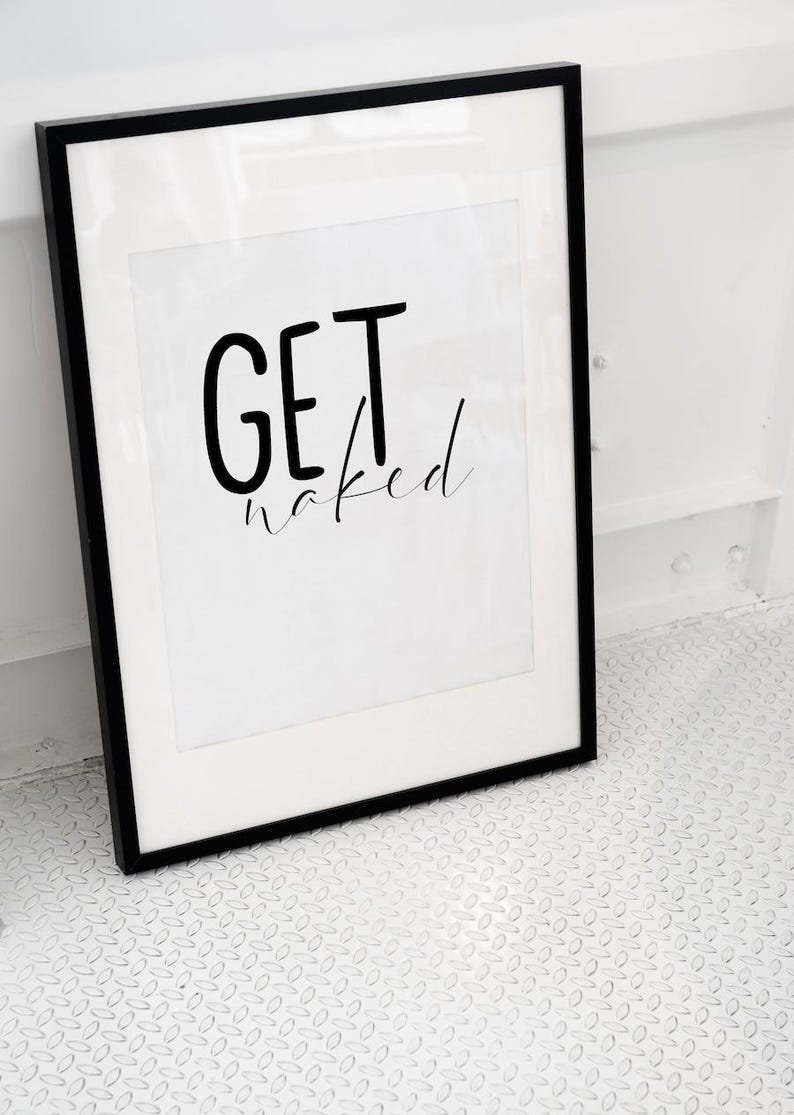 Póster "Desnúdate" – diseño de póster minimalista y humorístico, decoración de pared moderna y personalizada para el hogar, idea de regalo A5 A4 A3 imagen 3