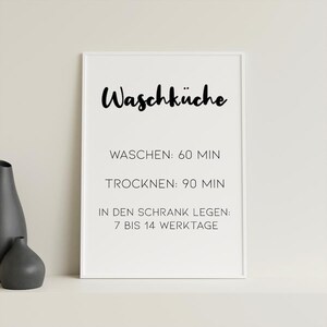 "Laundry Room" Poster – minimalist modern poster design, high-quality art print on paper, personalized gift idea image 6