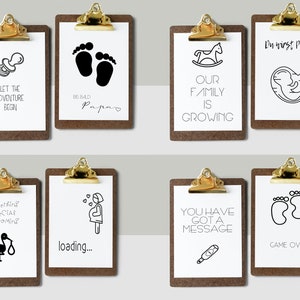 Annonce grossesse, faire-part, affiche, carte, message, bébé, naissance, enceinte, bonne nouvelle