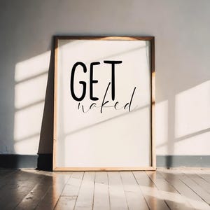 Póster "Desnúdate" – diseño de póster minimalista y humorístico, decoración de pared moderna y personalizada para el hogar, idea de regalo A5 A4 A3 imagen 1