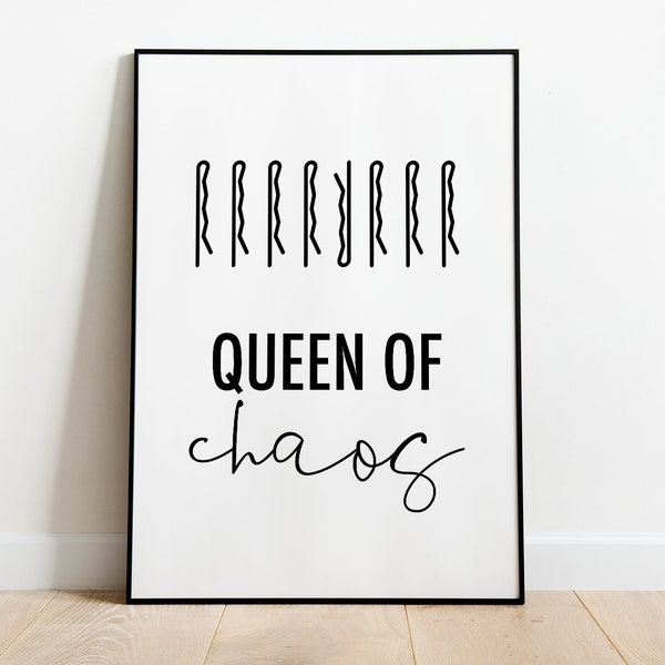 Queen of chaos - lustiges Poster für jedes Zimmer - in den Größen A5 - A3