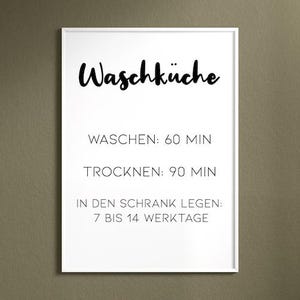 "Laundry Room" Poster – minimalist modern poster design, high-quality art print on paper, personalized gift idea image 9