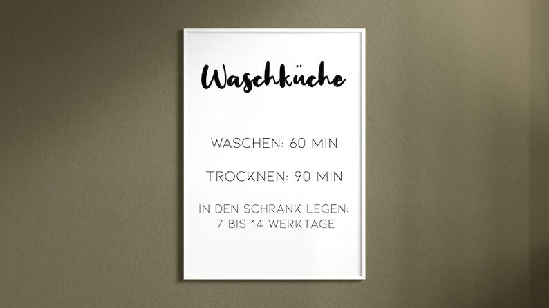 "Laundry Room" Poster – minimalist modern poster design, high-quality art print on paper, personalized gift idea image 9