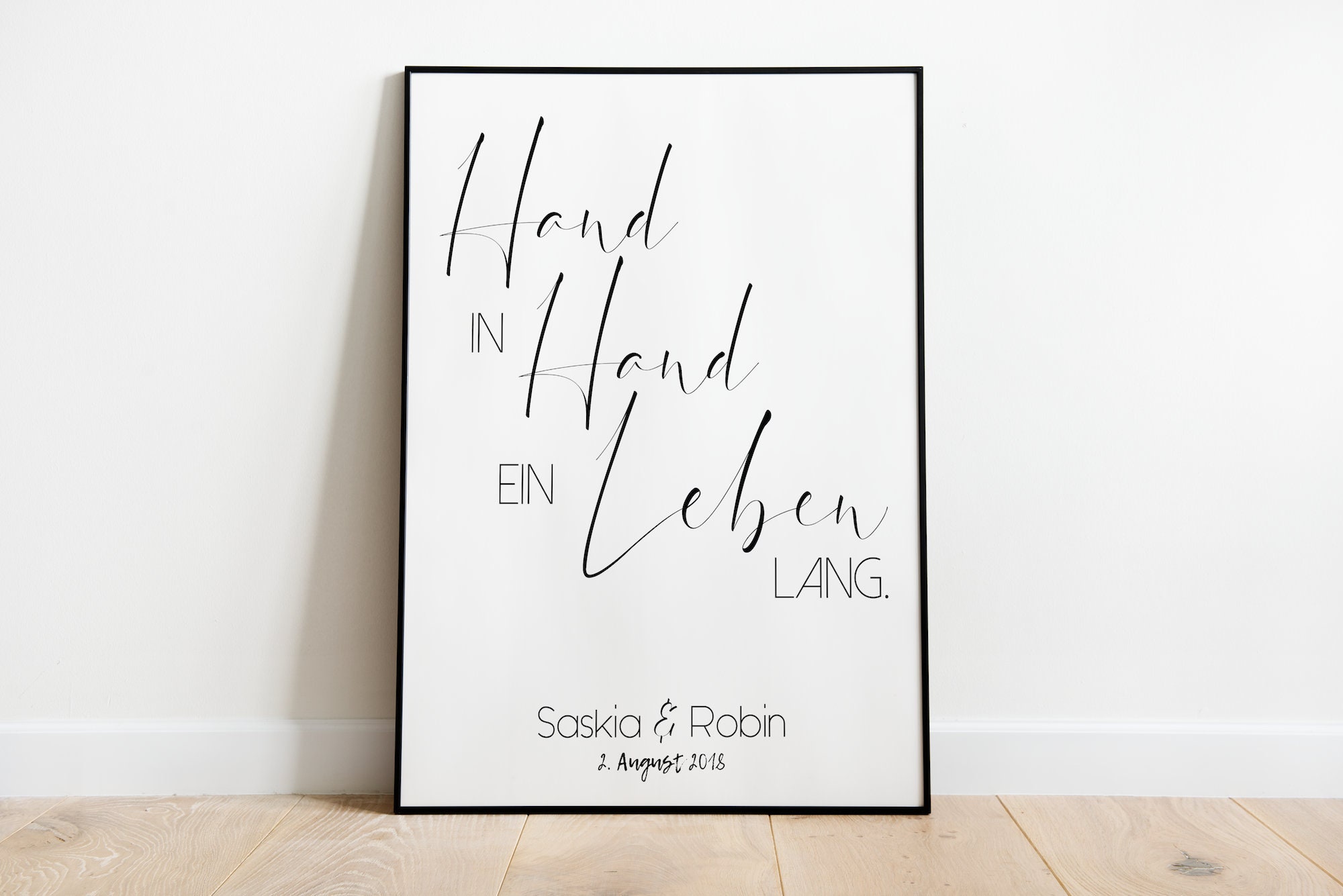 Hand in Hand ein Leben lang personalisierte Poster in den Etsy