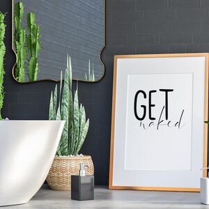 Póster "Desnúdate" – diseño de póster minimalista y humorístico, decoración de pared moderna y personalizada para el hogar, idea de regalo A5 A4 A3 imagen 6