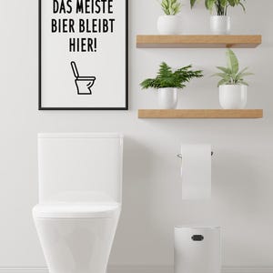 Funny poster "Most of the beer stays here" – high-quality art print, minimalist design, original gift idea A5 A4 A3 image 4