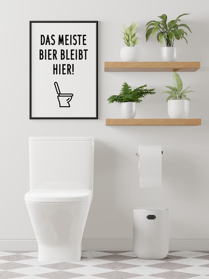 Funny poster "Most of the beer stays here" – high-quality art print, minimalist design, original gift idea A5 A4 A3 image 4