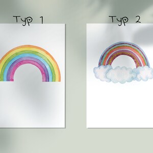Arco iris con o sin nubes - póster, habitación infantil