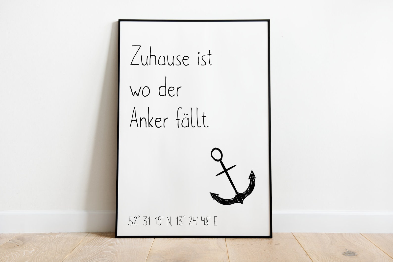 Zuhause ist wo der Anker fällt personalisiertes Poster mit | Etsy