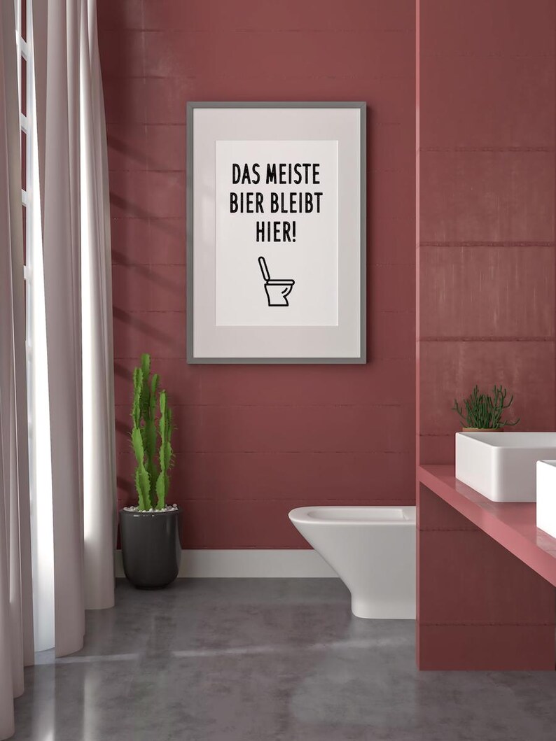Funny poster "Most of the beer stays here" – high-quality art print, minimalist design, original gift idea A5 A4 A3 image 7