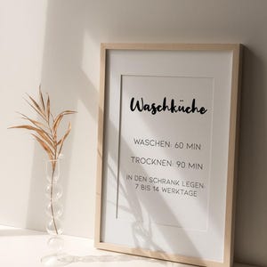 "Laundry Room" Poster – minimalist modern poster design, high-quality art print on paper, personalized gift idea image 4