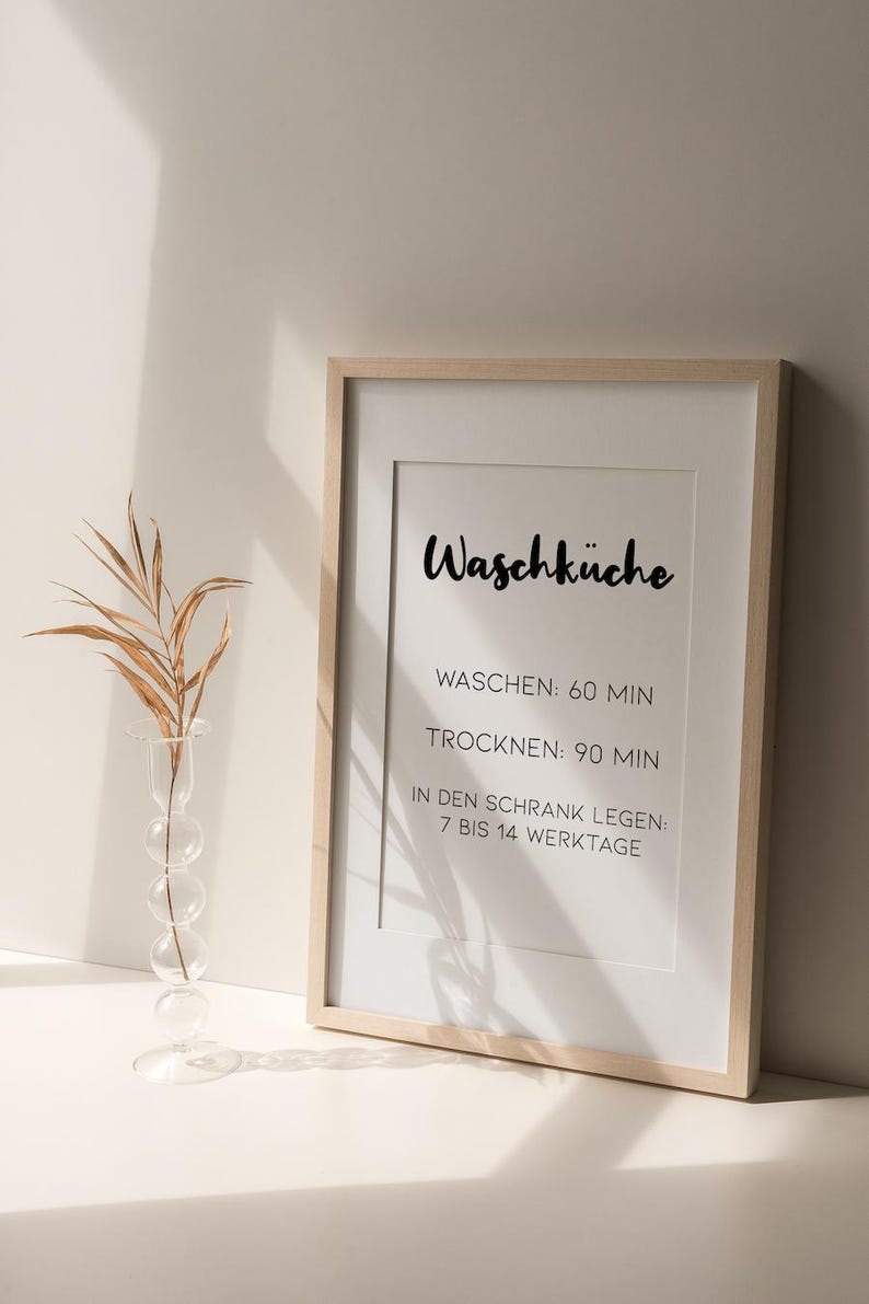 "Laundry Room" Poster – minimalist modern poster design, high-quality art print on paper, personalized gift idea image 4